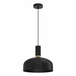 Lampa wisząca MALMO BLACK/WOOD 1xE27