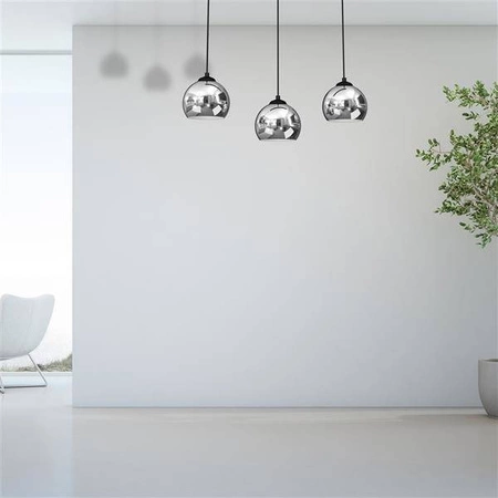 Lampa wisząca TORO, MLP7468, czarny/chrom, 3x40W E27