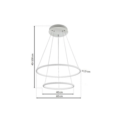 Lampa wisząca ORION WHITE II LED
