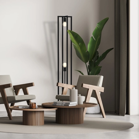 Lampa podłogowa ARNOLD, MLP8566, czarna, 2x60W E27