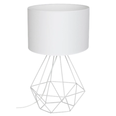 Lampka stołowa/nocna BASKET, biała, 1x60W E27, MLP7193