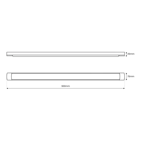 Listwa LED Batten 27W 90cm 4000K - Czarny