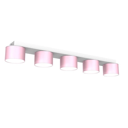 Lampa sufitowa listwa DIXIE PINK 5x GX53 szer. 64cm | różowy