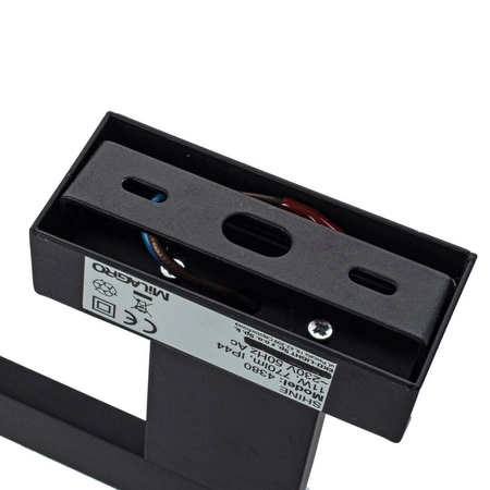 Kinkiet LED 11W nad lustro łazienka SHINE prawy 45cm | czarny