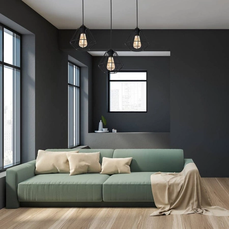 INDUSTRIALNA Lampa wisząca COLIN BLACK 3xE27 MLP4790