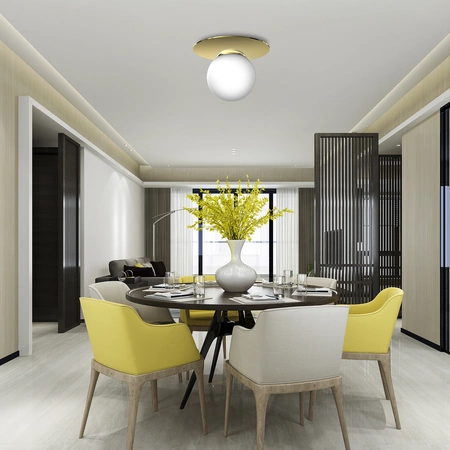 Lampa sufitowa PLATO, MLP7968, biały/złoty, 1x40W E14