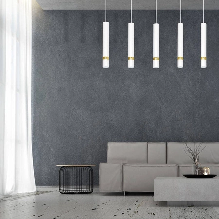 Lampa wisząca JOKER, MLP6122, biały/złoty, 5x8W GU10