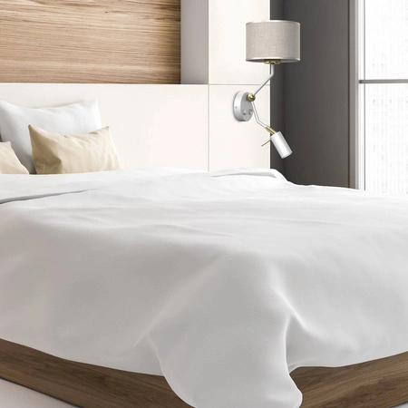 Kinkiet LINO, MLP7494, biały/szary, 1x60W E27 + 1x8W mini GU10