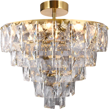 Lampa sufitowa CHELSEA, złoty/transparentny, 6x40W E14, ML8812