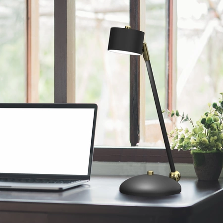 Lampka biurkowa ARENA, MLP7764, czarny/złoty, 1x11W GX53