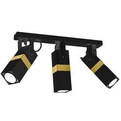 Nowoczesna lampa sufitowa VIDAR BLACK/GOLD 3xGU10 MLP6278