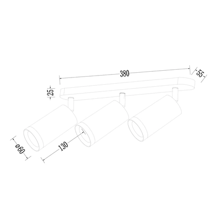 Oprawa Mica Spot Złoty 3xGU10
