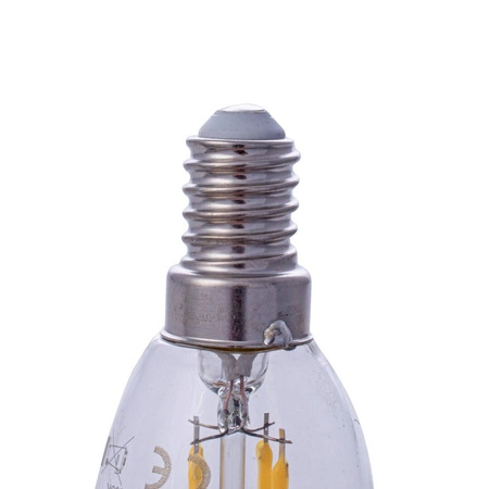 Żarówka ozdobna FILAMENT LED 4W E14 C37 świeczka barwa neutralna 4000K EKZF0964