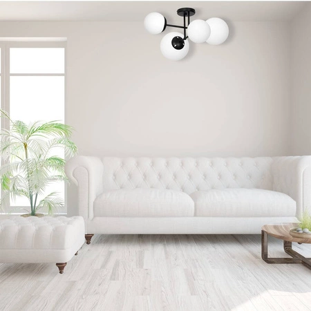 Nowoczesna lampa sufitowa LIMA BLACK 4xE14 MLP6527