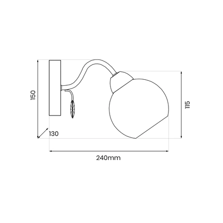 Kinkiet Connor White 1xE27