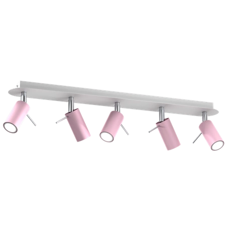 Lampa sufitowa PRESTON PINK/WHITE 5x mini GU10