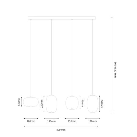 Lampa wisząca VASO SMOKED 15W