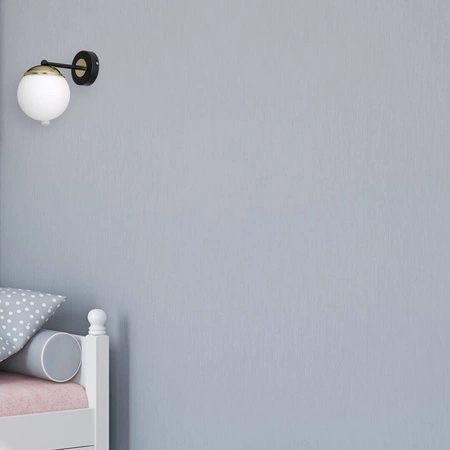 Nowoczesna lampa ścienna kinkiet SPARTA BLACK / GOLD MPL6512