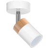 Lampa sufitowa/kinkiet JOKER, MLP6299, biały/drewno/chrom, 1x8W GU10