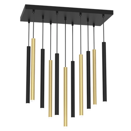 Lampa wisząca MONZA BRASS, MLP8845, czarno-złota, 11x8W G9