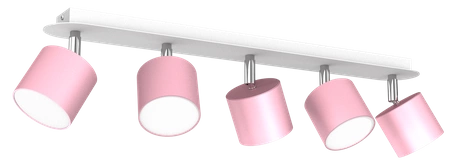 Lampa sufitowa DIXIE PINK 5xGX53 szer. 64cm | różowy