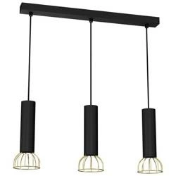 Lampa wisząca DANTE, MLP7249, czarny/złoty, 3x8W LED GU10