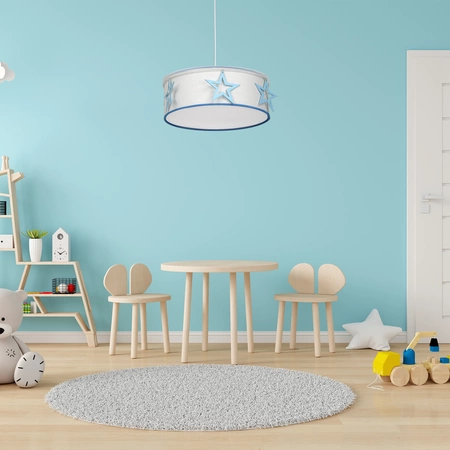 Lampa wisząca STAR, biały/niebieski, 1x60W E27, MLP8280