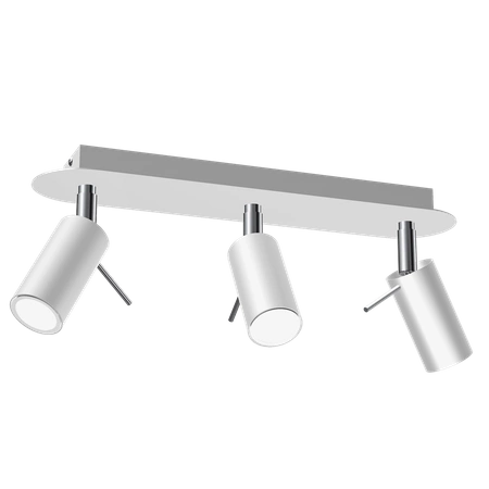 Lampa sufitowa PRESTON WHITE/CHROME 3x mini GU10