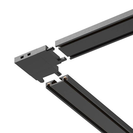 Slim Magnetic Track Czarny Łącznik Szyn L
