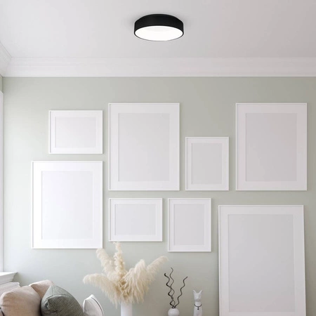 Plafon lampa sufitowa nowoczesna OHIO 24W czarny śr. 45cm