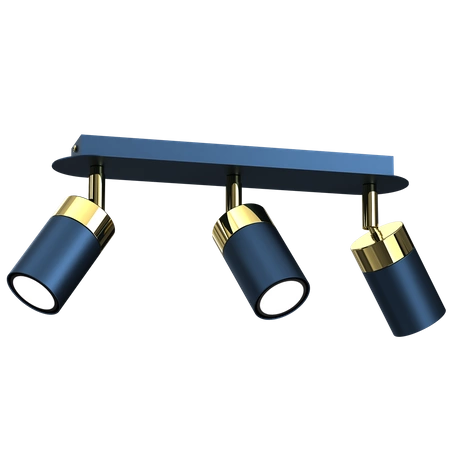 Lampa sufitowa JOKER NAVY BLUE/GOLD 3xGU10