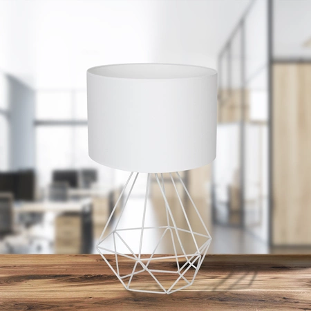 Lampka stołowa/nocna BASKET, biała, 1x60W E27, MLP7193