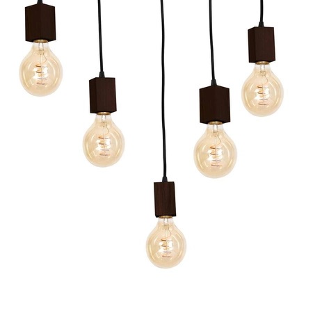 Lampa Wisząca JACK, MLP4361, orzech, 5x60W E27