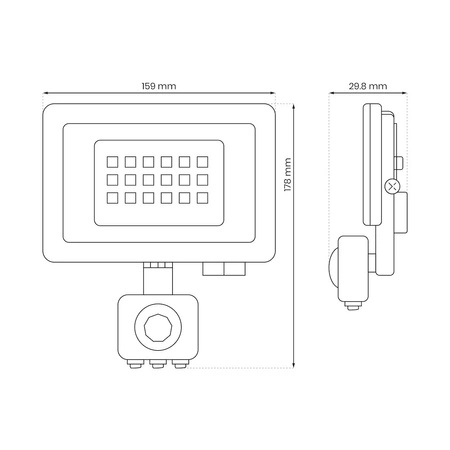 Naświetlacz LED 30W 4000K PIR