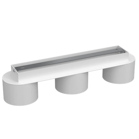 Lampa sufitowa listwa DIXIE WHITE 3x GX53 szer. 30cm | biały