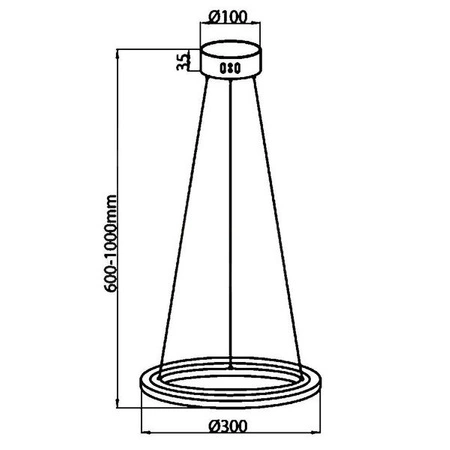 Lampa wisząca COSMO pierścień LED 30cm