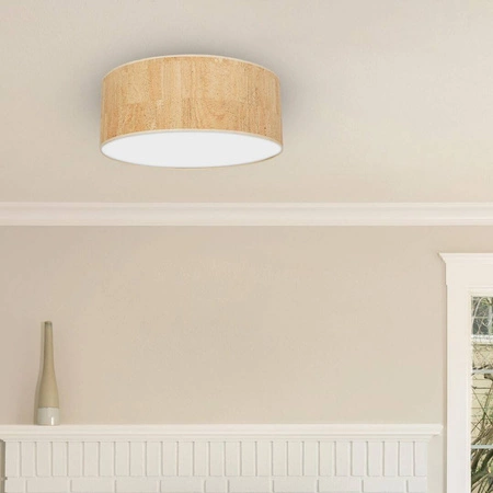 Lampa sufitowa CORK, MLP7521, 50 cm, biały/korkowy, 3x40W E27