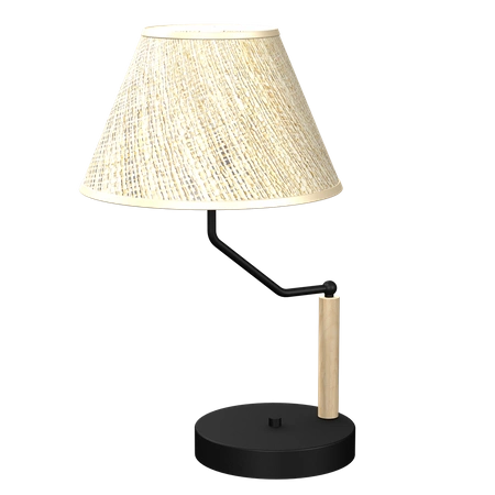 Lampka stołowa ETNA Black, MLP7278, czarny/kość słoniowa/drewno, 1x40W E27
