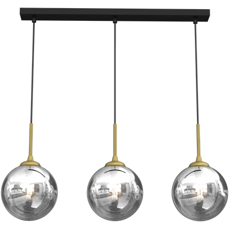 Stylowa lampa wisząca REFLEX MLP8415, czarny/złoty, 3x40W E14