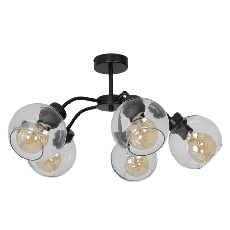 Nowoczesna lampa sufitowa SOFIA CLEAR 5xE27