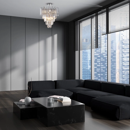 Lampa sufitowa MADISON, chrom/transparentny, 9x40W E14, ML8805