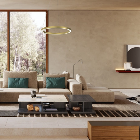 Lampa wisząca GALAXIA, ML8421, złoty mat, 26W LED, barwa ciepła 3500K