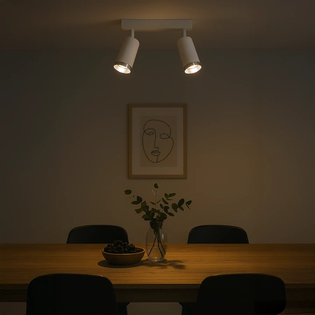 Oprawa Mica Spot Biały + Chrom 2xGU10