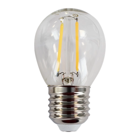 Żarówka Filamentowa LED 2W E27 G45 2700K | biała ciepła
