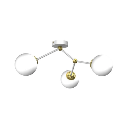 Lampa sufitowa JOY, MLP7464, biały/złoty, 3x40W E14