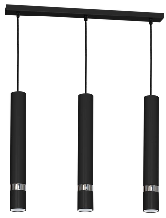 Lampa wisząca JOKER, MLP1414, czarny/chrom, 3x8W GU10