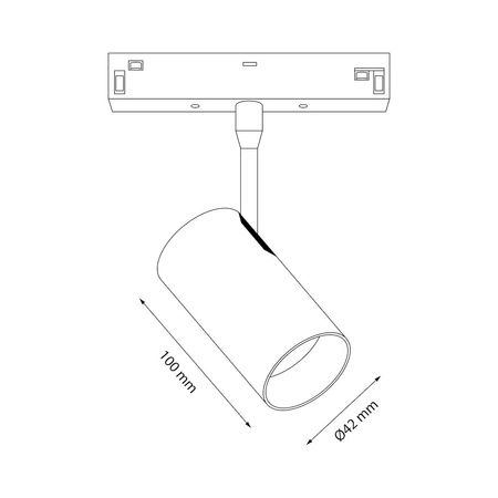 Magnetic track 10mm 12W 3000-6000K