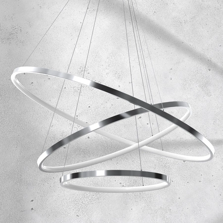 Designerska lampa wisząca ROTONDA CHROME 93W LED | Chrom