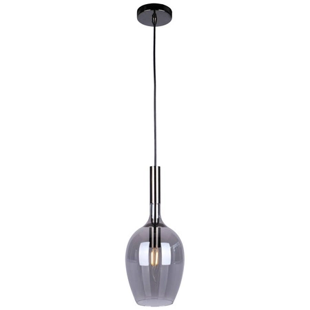 Lampa wisząca LUGANO, czarny/chrom/dymiony, 1x40W E14, ML8813