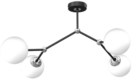 Lampa sufitowa JOY BLACK 4xE14
